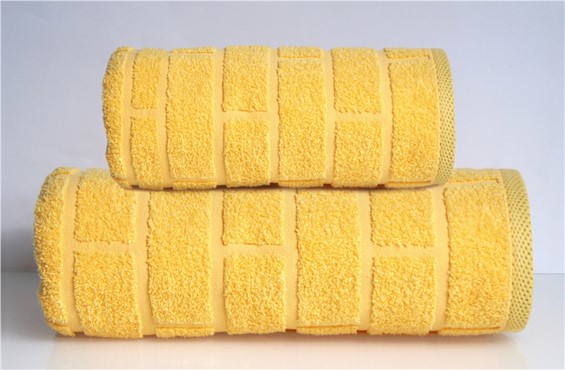 Ręcznik 70x140 żółty Brick Greno