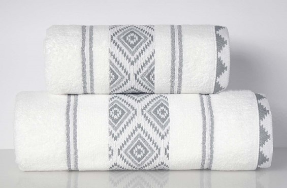 Ręcznik 70x130 biały Azteka Greno