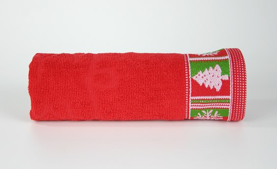 Ręcznik 30x50 czerwony Merry Christmas Greno