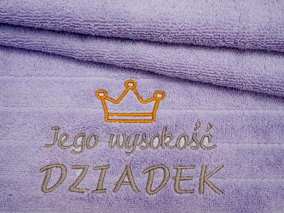 Ręcznik dla Dziadka 50x90 haftowany Jego Wysokość