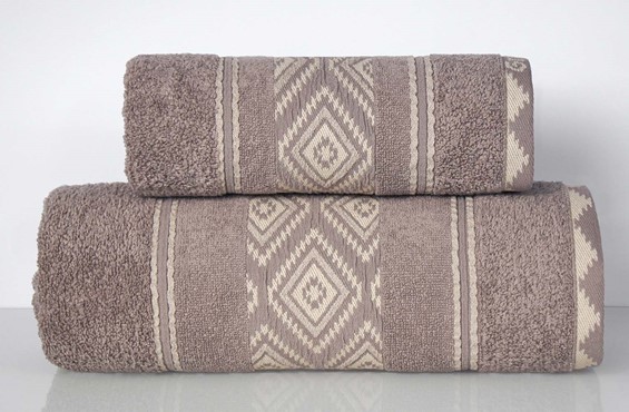 Ręcznik 70x130 brązowy Azteka Greno