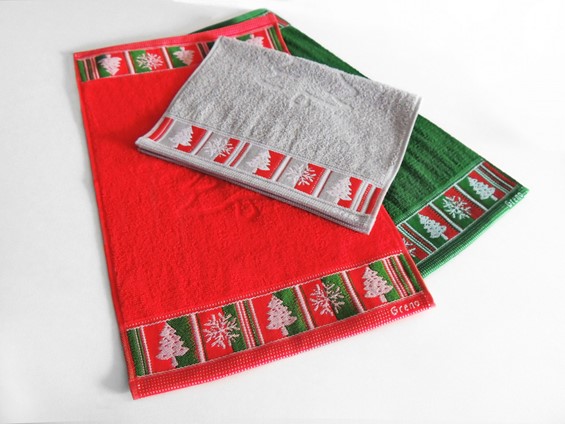 Ręcznik 30x50 zielony Merry Christmas Greno