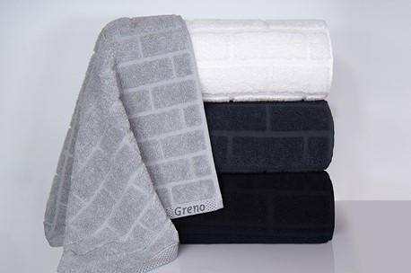 Ręcznik 70x140 czarny Brick Greno