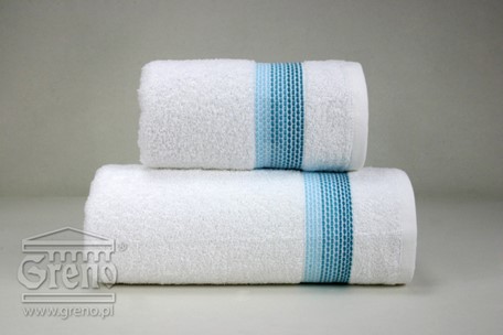 Ręcznik 50x90 biały/aqua Ombre Frotex