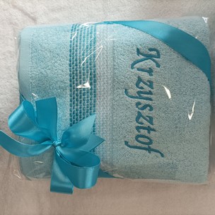 Ręcznik z haftem  dla Krzysztofa 70x140