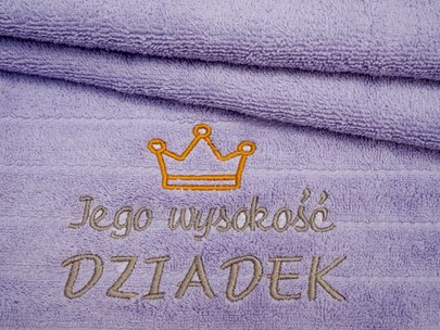 Ręcznik dla Dziadka 50x90 haftowany Jego Wysokość