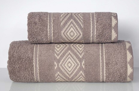 Ręcznik 70x130 brązowy Azteka Greno